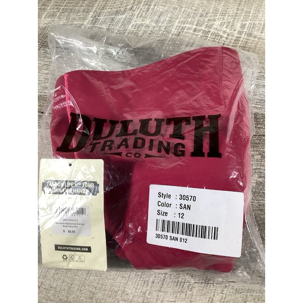Duluth Trading Womens High Impact Sports Bra Size 12 Pink Adjustable NWT - Picture 8 of 8